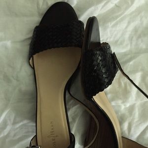 COLE HAAN BLACK SANDALS WEDGE PLATFORM COMFORT